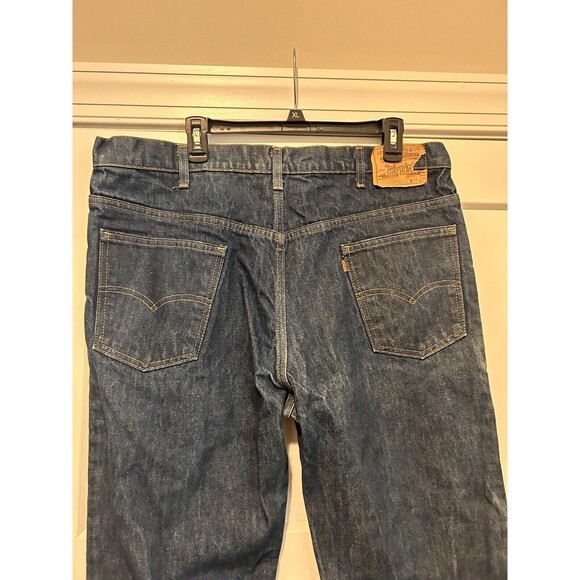 Vintage Levis Orange Tab Men 517 Boot Cut Denim Jean 40x30 Dark Wash Blue - Picture 5 of 6